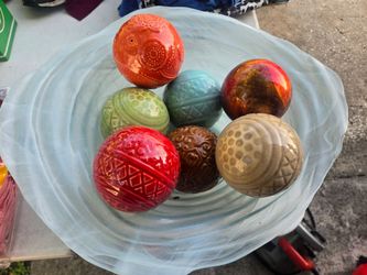 Big Decorative Glass Bowl