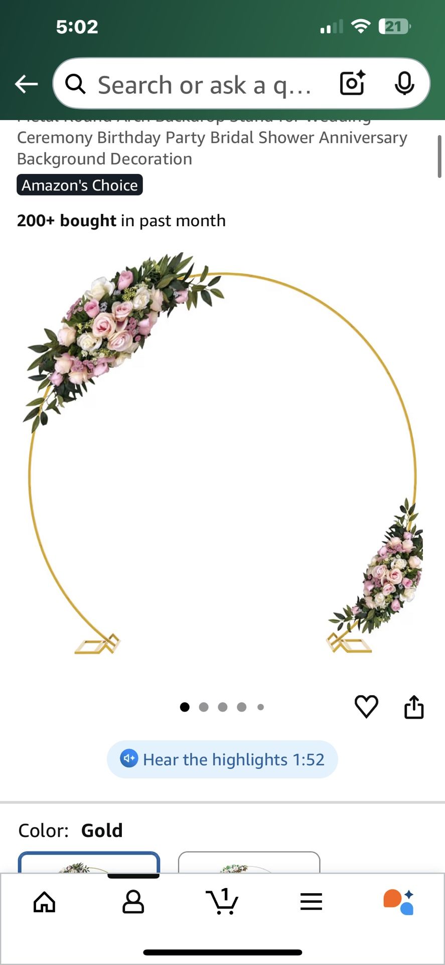 Gold Arch Decor Wedding Decoration Altar Balloon Arch