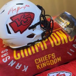 Tony Gonzalez Signed Authentic Lunar Eclipse Speed Helmet