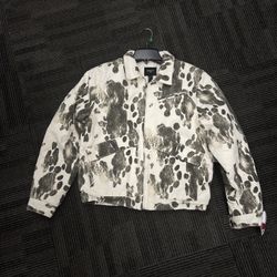 Forever 21 white + black jacket Size M #skater Color: BROWN COW HIDE SIZE: Small and Large available hmu if you have any questions