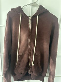 Hellstar Brown Zip Up Hoodie 