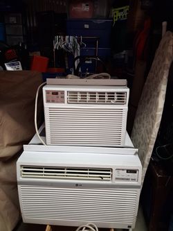 (1) GE A/C Unit & (1) LG A/C Both blows Cold. The side arms are not included.