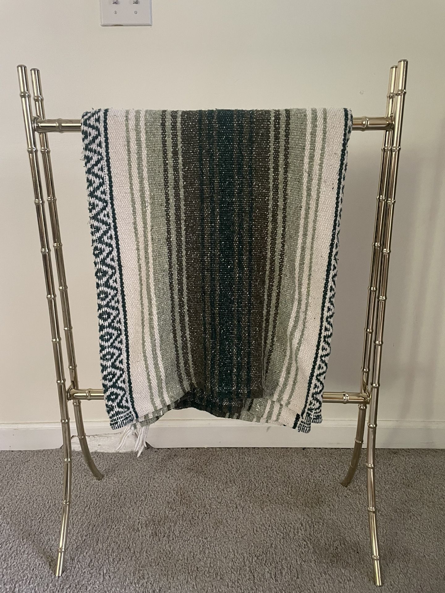 1970s Solid Metal Blanket Rack