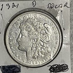 1921 D Silver Morgan Dollar 