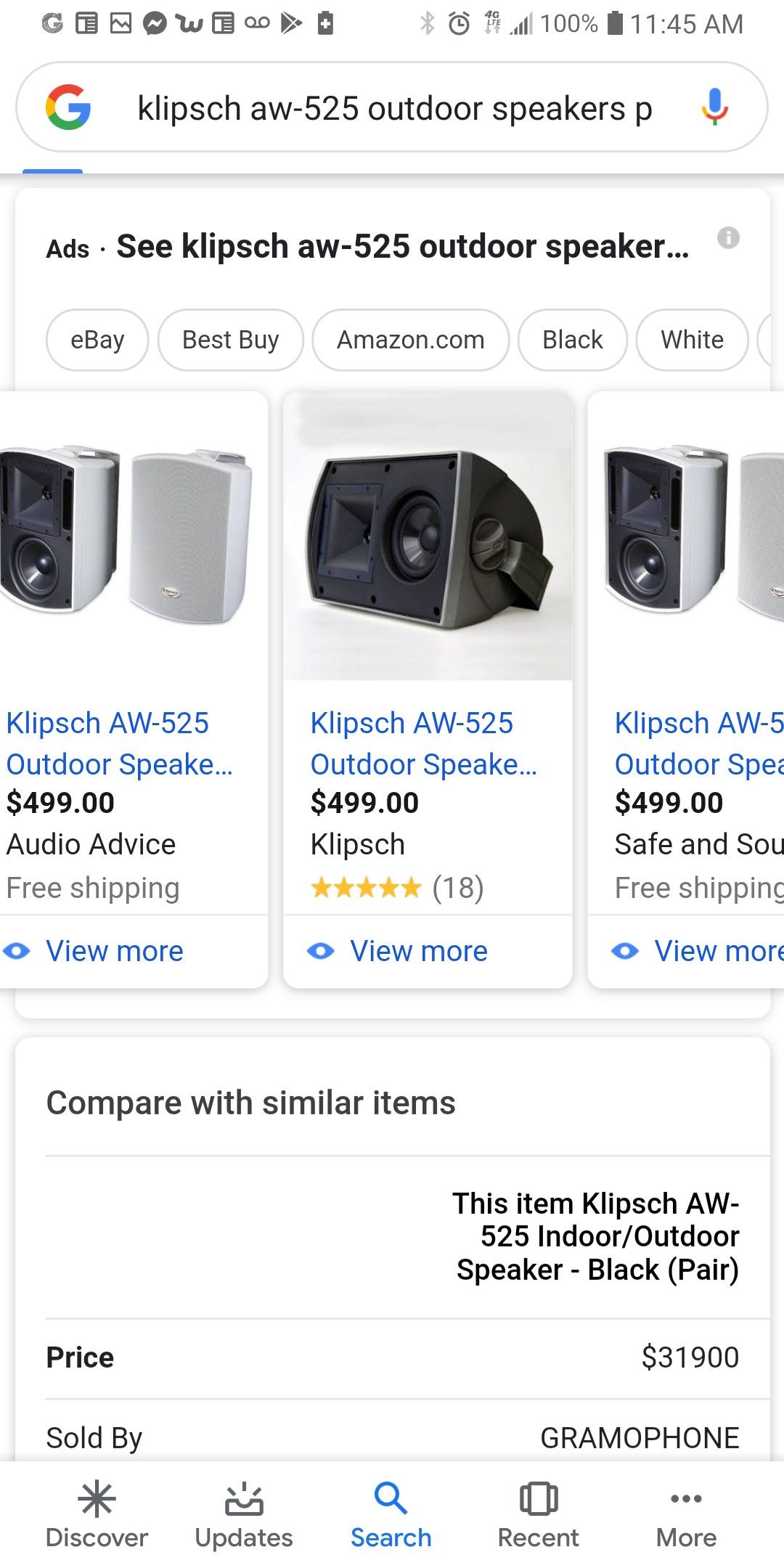 Klipsch outdoor speakers