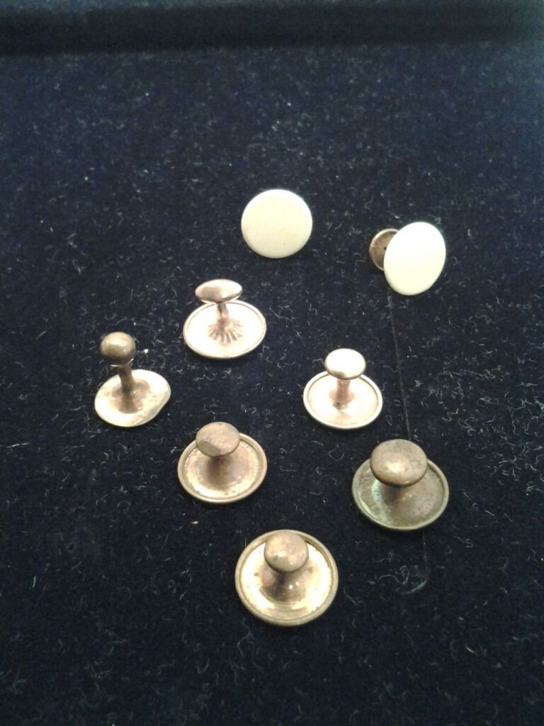 Lot of 8 Antique Collar Studs