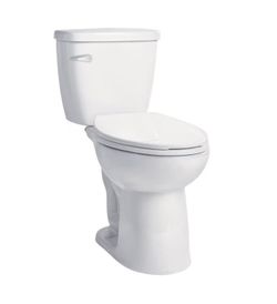 WaterRidge Single Flush Two Piece Elongated Toilet - White