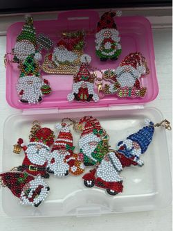 Diamond dot keychains or ornaments