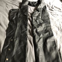 Womens Leather Bike Chaps