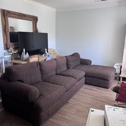 New Brown Sectional L shaped Couch