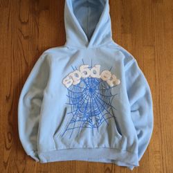 Skyblue Sp5der Hoodie