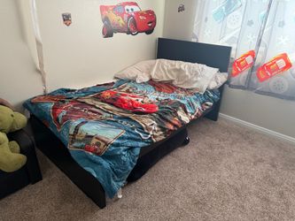Twin bed with mattress