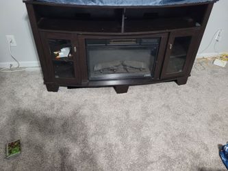 TV stand with fireplace
