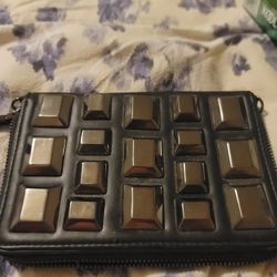 Leather Black Clutch Wallet