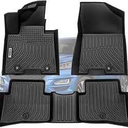 orealtrend Replacement Floor Liners for Hyundai Tucson 2019–2021 — Heavy-Duty, All-Weather, Black Front & Rear Mats — Custom Fit