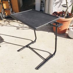 TV Tray With Adjustable Height And Adjustable Tray Top