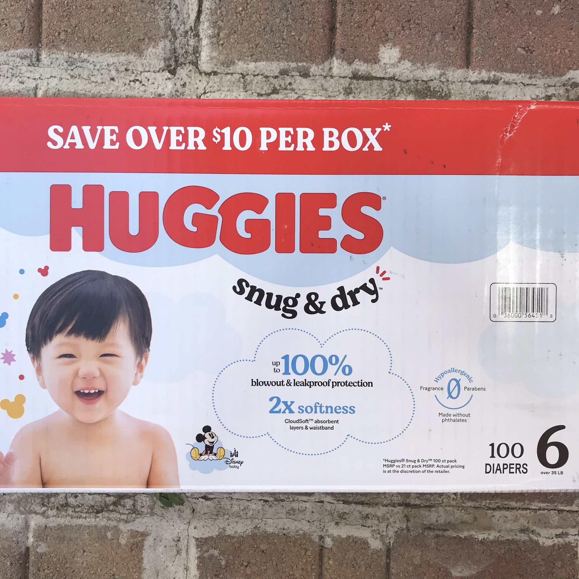 Huggies Snug Dry Size 6/100 Diapers