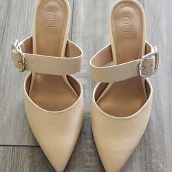 NORDSTROM RACK
Fawn Mule In Tan Candy Heels Shoes 7 M Strap Buckle Closure