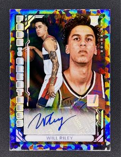 2025-26 Donruss Will Riley Rookie RC Fade To Greatness Auto Cracked Ice Holo /25