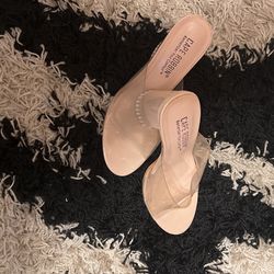 Nude Blocked Heels