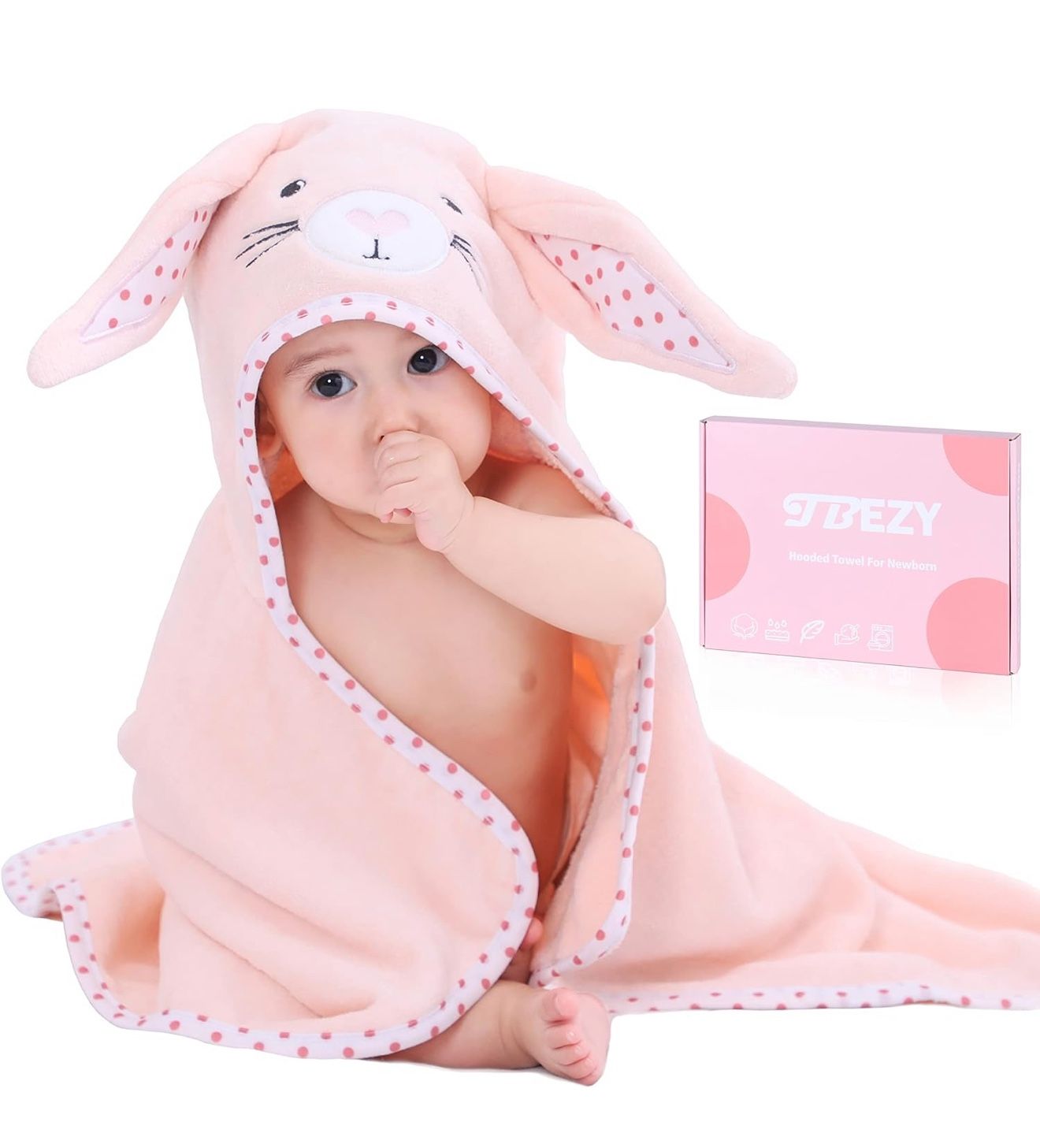 TBEZY Baby Hooded Towel Bunny
