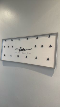 Love Builds a Happy Home Photo Clip Board