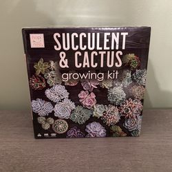 Succulent & Cactus Seed Kit for Planting – [Enthusiasts Favorites] Premium Cactus & Succulent Starter Kit: 4 Planters, Drip Trays, Markers, Seeds Mix,