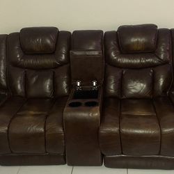 Loveseat Leather Recliners !!