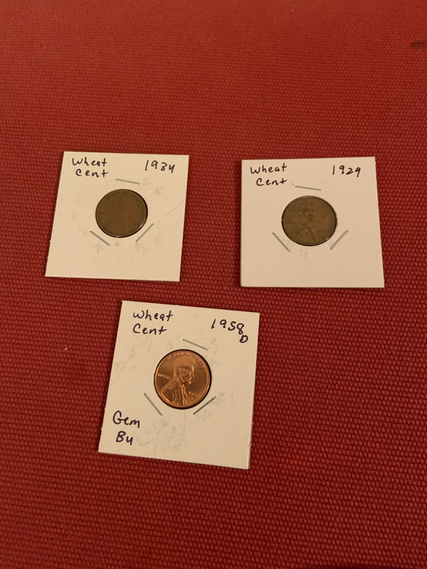Rare! set of Lincoln wheat pennies including Sought after year 1929