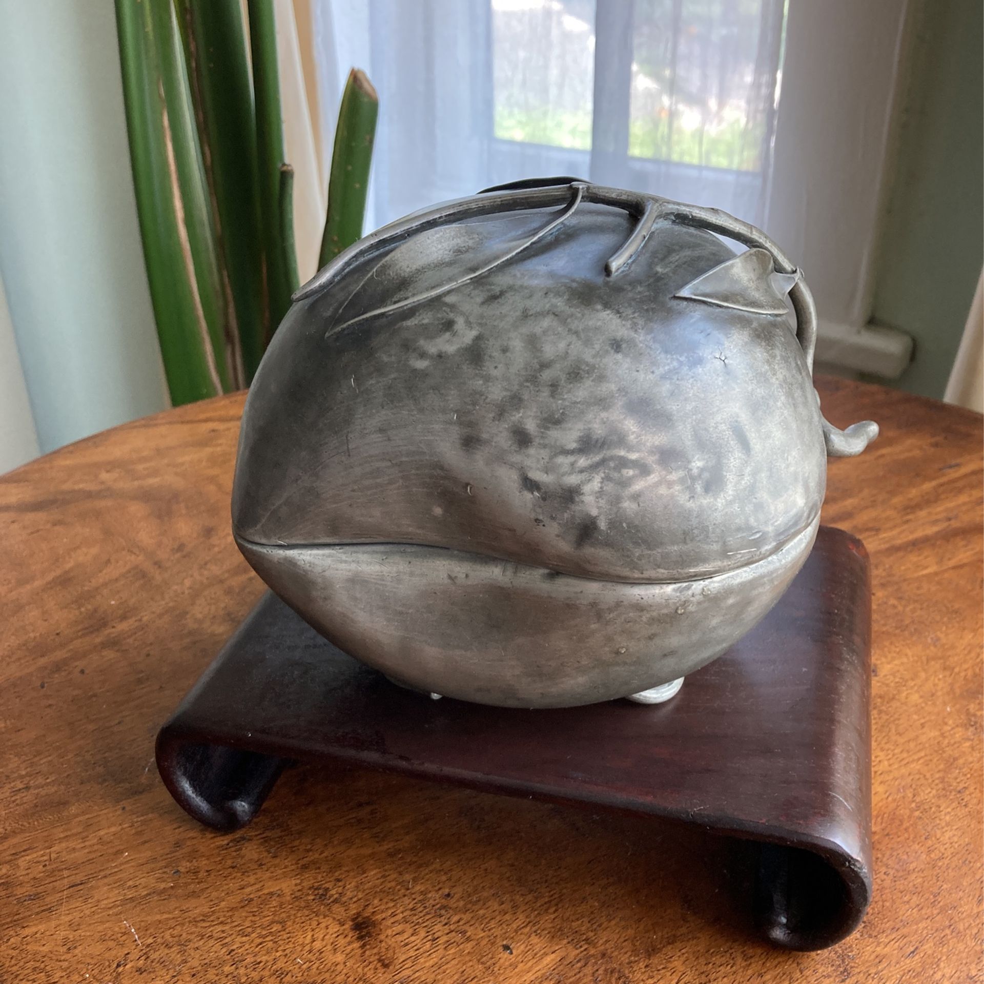 Antique Chinese Pewter Peach
