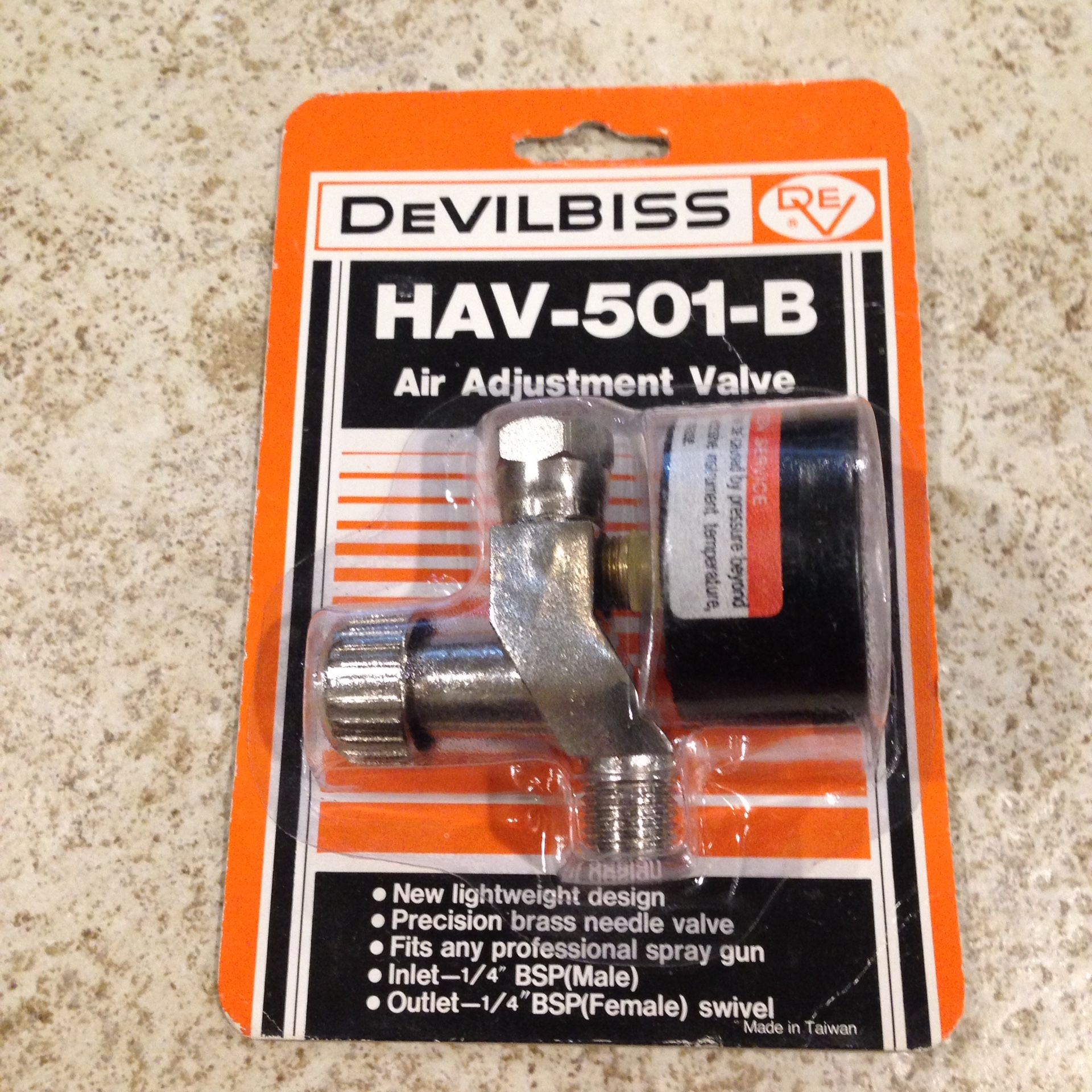DEVILBISS HAV-501-B Air Regulator Adjustment Valve Micrometer 1/4" Valve IWATA SATA jet