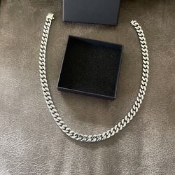 Stainless Steel Cuban 9mm 16”