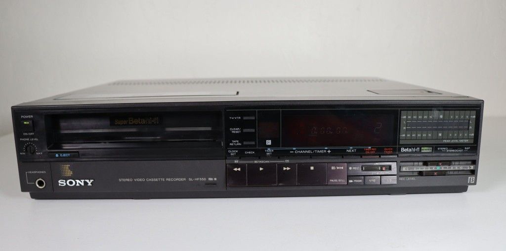 Sony SL-HF550 Super Beta Hi-Fi Betamax Player Recorder System