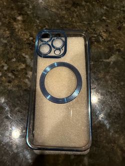 Apple I phone 15 Pro Max blue color case