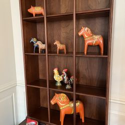 Vintage Swedish Wooden  Dala Horses And Roosters