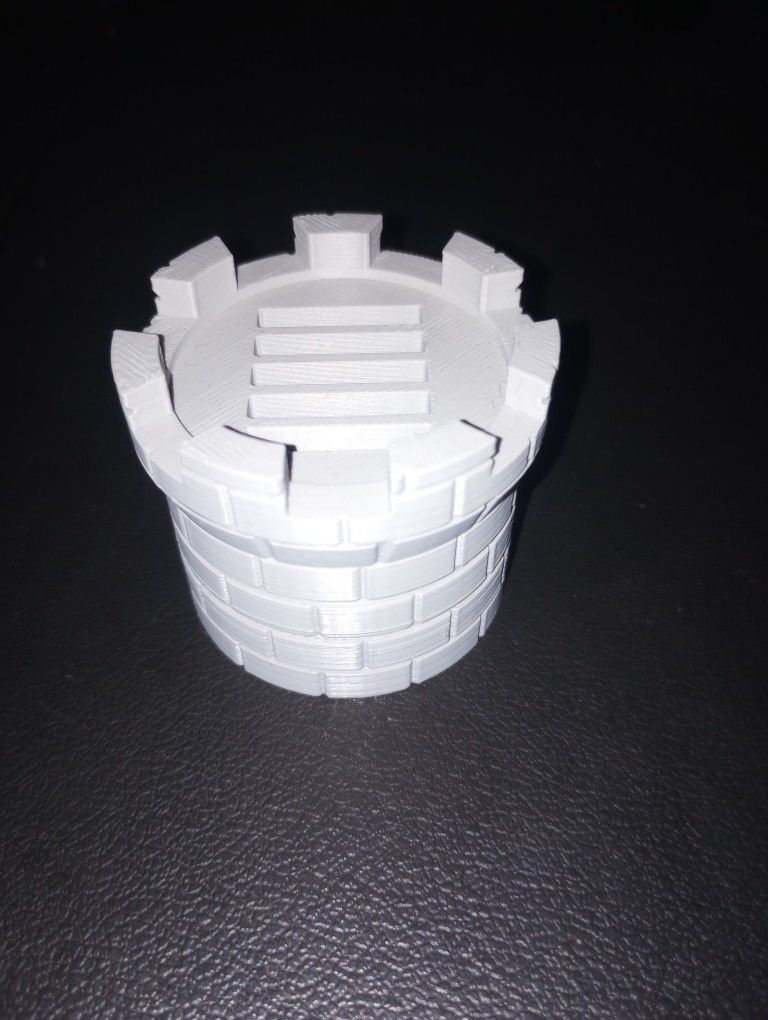 3D Printed Castle Game Holder For Nintendo Switch 2 Gray