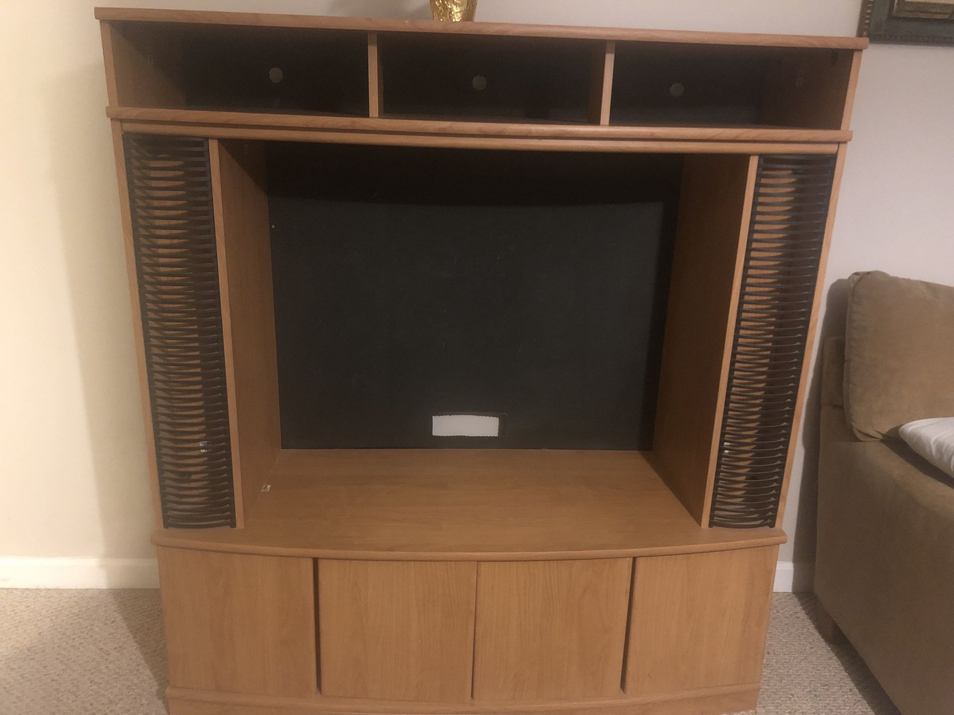 TV Stand/ Wood Storage Media Console