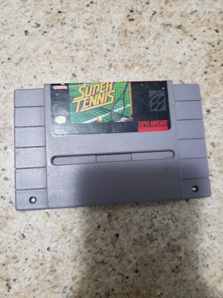 Super Tennis Super Nintendo SNES Game 