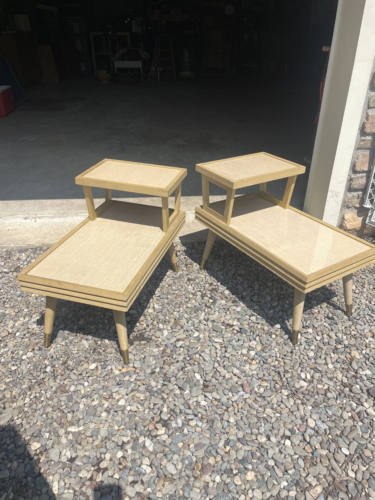 PAIR Mid Century End Tables. 