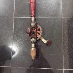 Taladro manual Miller Falls n.° 2-01 con manivela y compartimento para brocas.