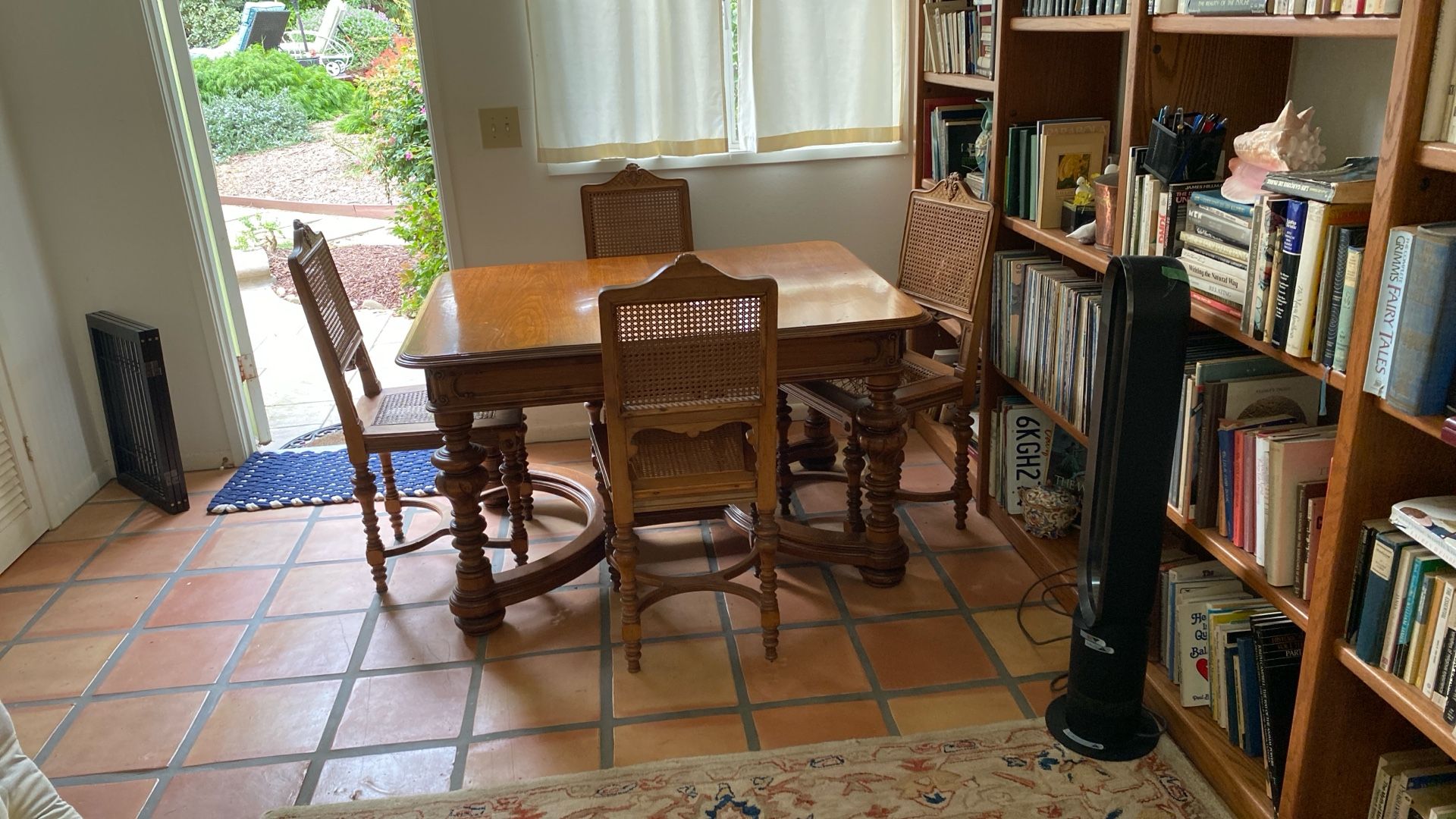 French Renaissance Revival Wooden Dining Table And Chairs