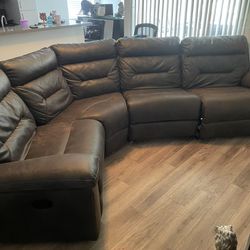 GRAY Recliner Sectional Couch  