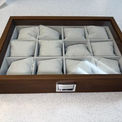 Brand New Locking Watch Case - Holds 12 Watches 