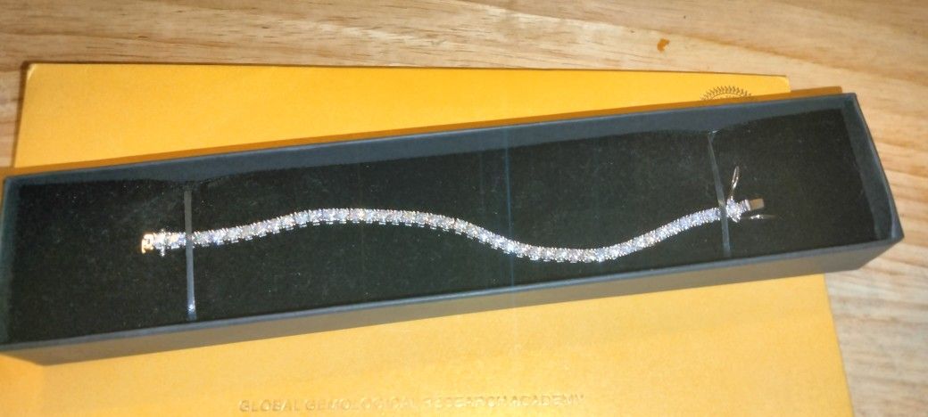 Vvs1 Moissanite Bracelet S925 Sterling Silver 