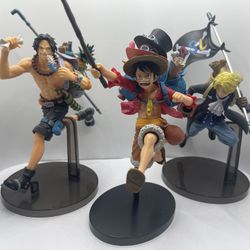 One Piece ASL Brothers Figure Set – Luffy Ace Sabo – Authentic Banpresto Bandai