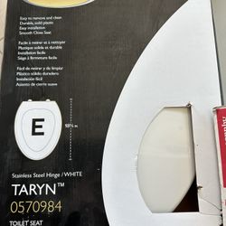 Jacuzzi plastic elongated white toilet seat