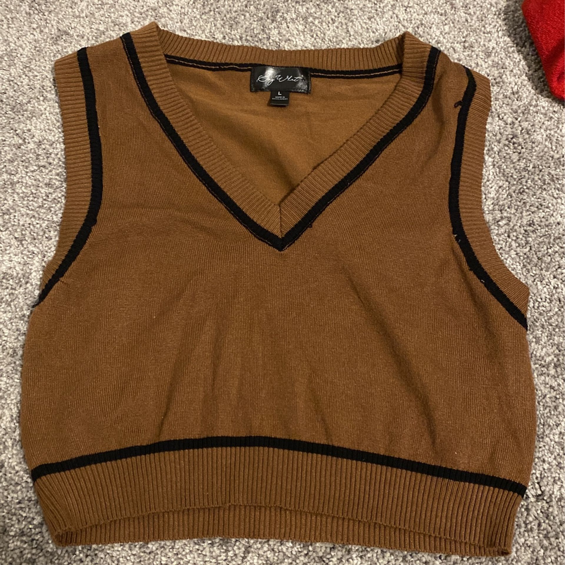 brown vest