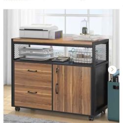 BYBLIGHT
Atencio 2-Drawers Brown and Black Engineered Wood 31.4 in. W Lateral File Cabinet
