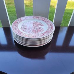 8 Dinner Plate Royale Ironstone Underglaze Usa 
