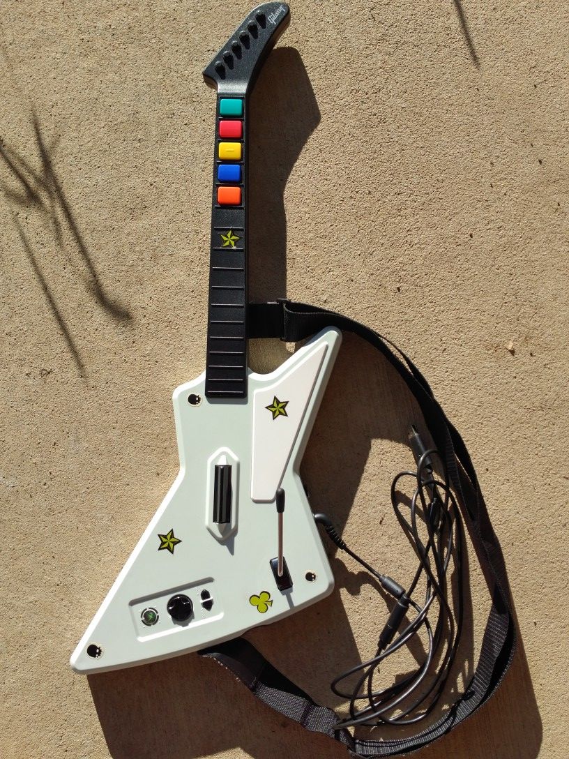 Xbox 360 & PC Gibson X-Plorer Wired Guitar for Guitar Hero & Rock Band